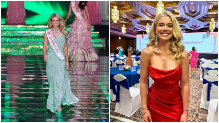 Kristen Wright in Saree: When Miss Australia walked the ramp wearing a sari, know why sari is becoming the choice of foreigners